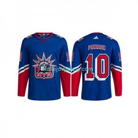 Pánské Hokejový Dres New York Rangers Artemi Panarin 10 Adidas 2022-2023 Reverse Retro Modrý Authentic